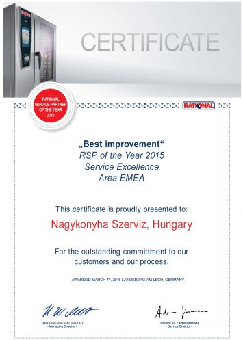 Bemutatkozás - EMEA régióban a Legjobban Fejlődő Rational Szerviz Partner lett a Nagykonyha Szerviz Kft. Bemutatkozás - EMEA régióban a Legjobban Fejlődő Rational Szerviz Partner lett a Nagykonyha Szerviz Kft.